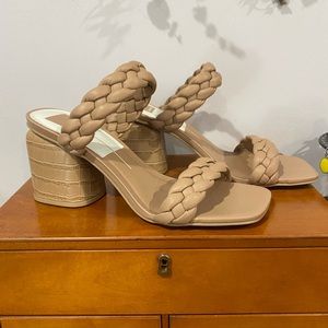 Dolce Vita Native Woven square toe braided sandals in cafe